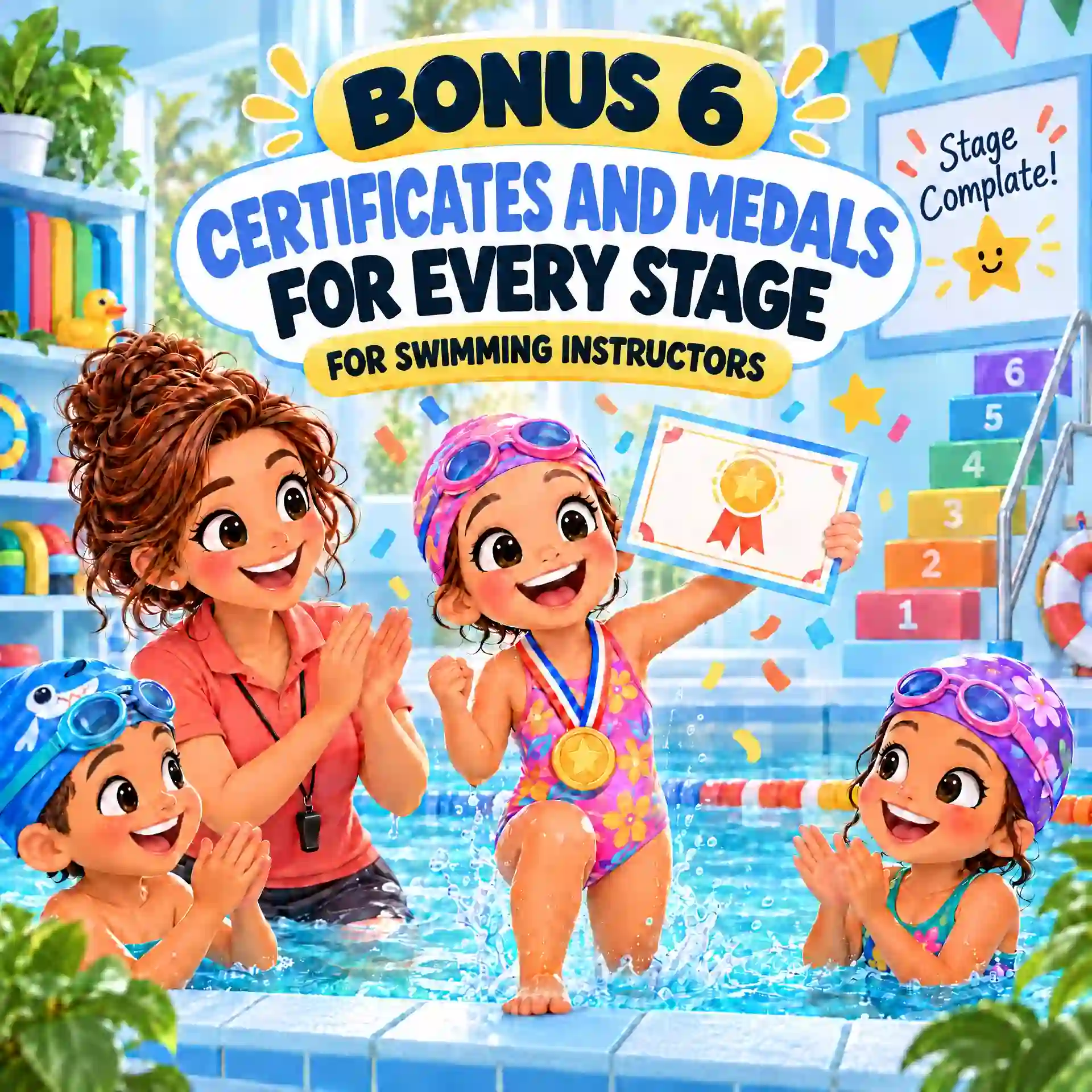 Bonus 6: Diplomas and medals for every stage