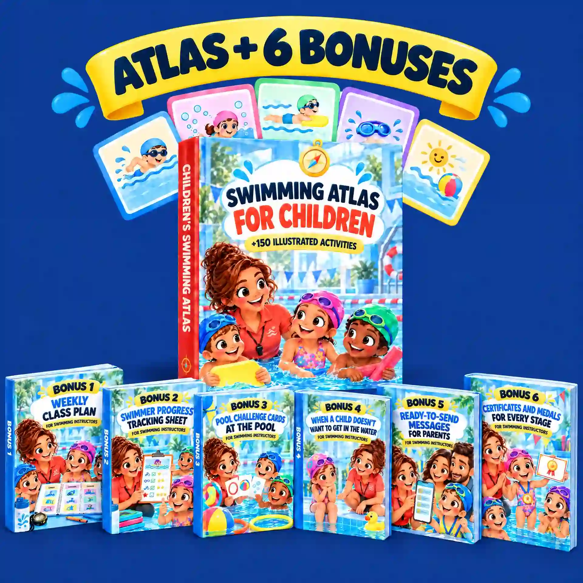 Complete children's swimming atlas with 6 bonuses